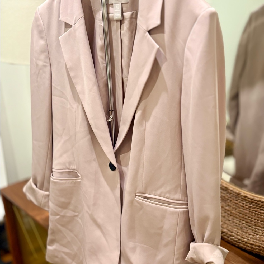 H&M Women’s Light Beige Business Suit Jacket Size Small